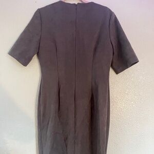 Flattering, comfortable, warm. Suede, Grey Dress.